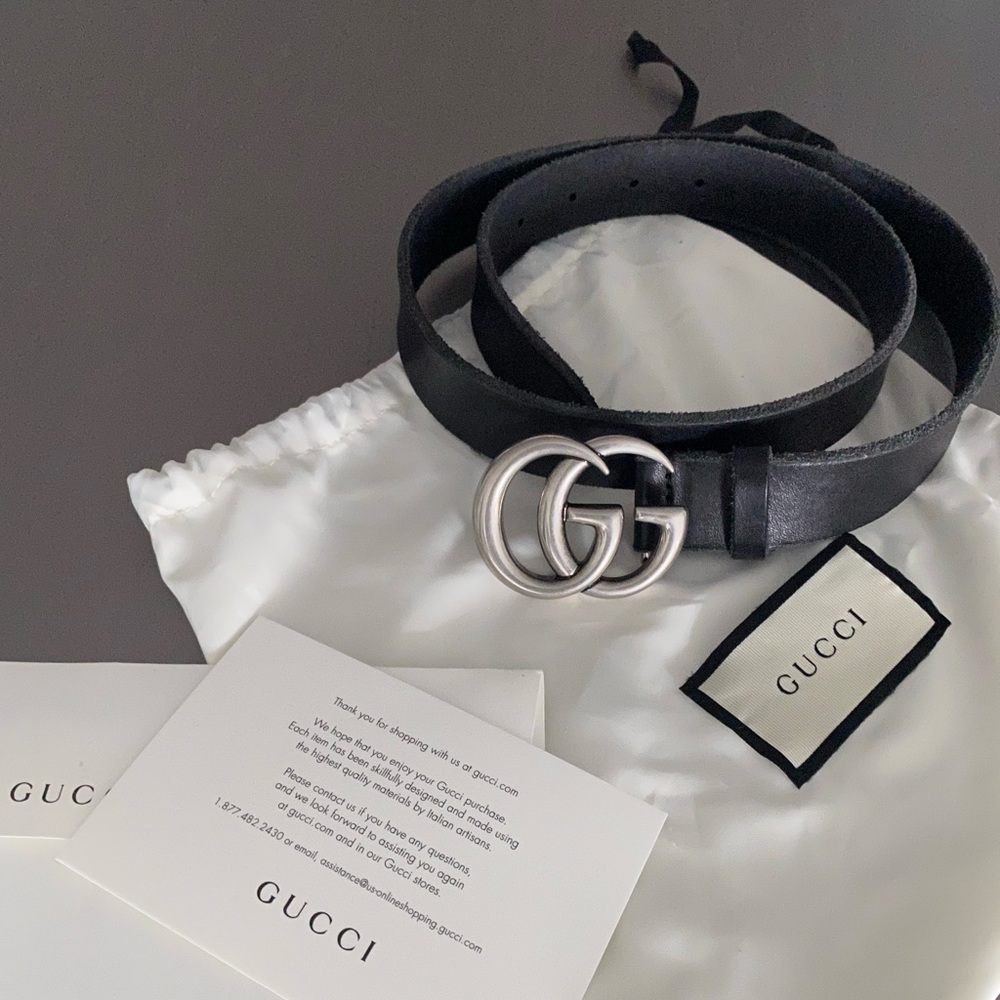 GUCCI double GG monogram belt
